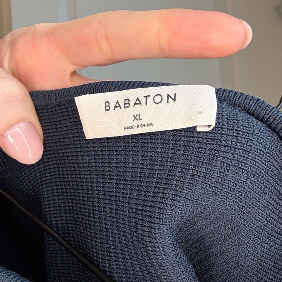 Babaton Navy Ribbed Tube Top - Picture 2 of 2